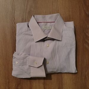 Eton Slim 17.5 Men's Striped Blue Shirt